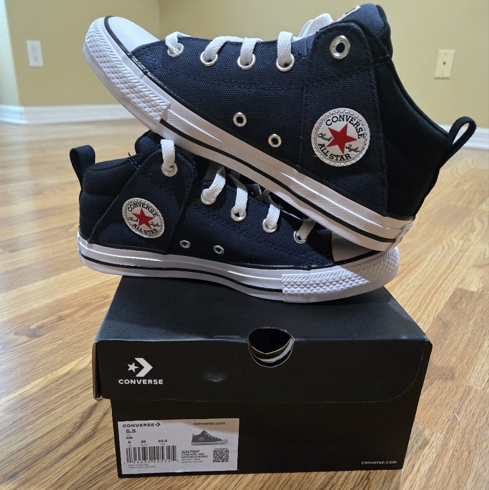 Converse Black and White High-Top Sneakers Classic Design